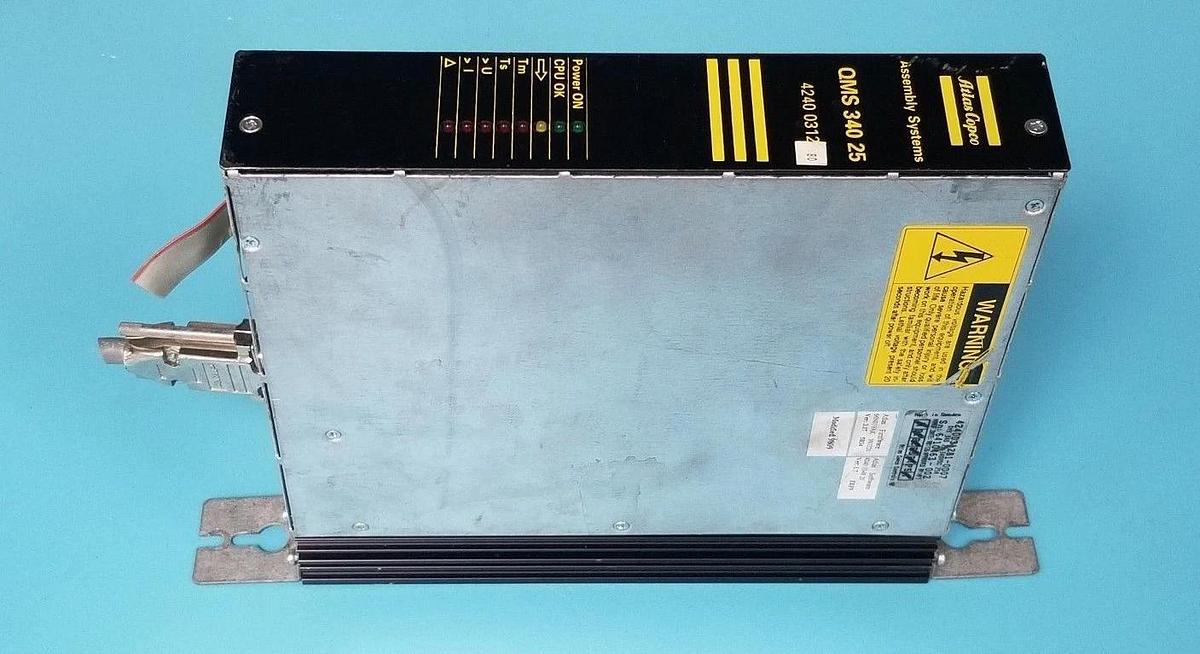 Used ATLAS COPCO QMS-340-25 SERVO CONTROLLER 4240031281-0007, 4240 0312 80, QMS34025
