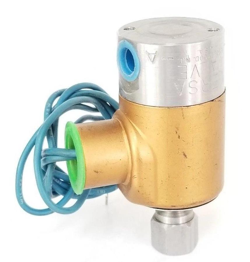 Used VERSA VALVES ESM-3301-66-H-3TC SOLENOID VALVE 75PSI MAX, 10W, 120V, 60HZ