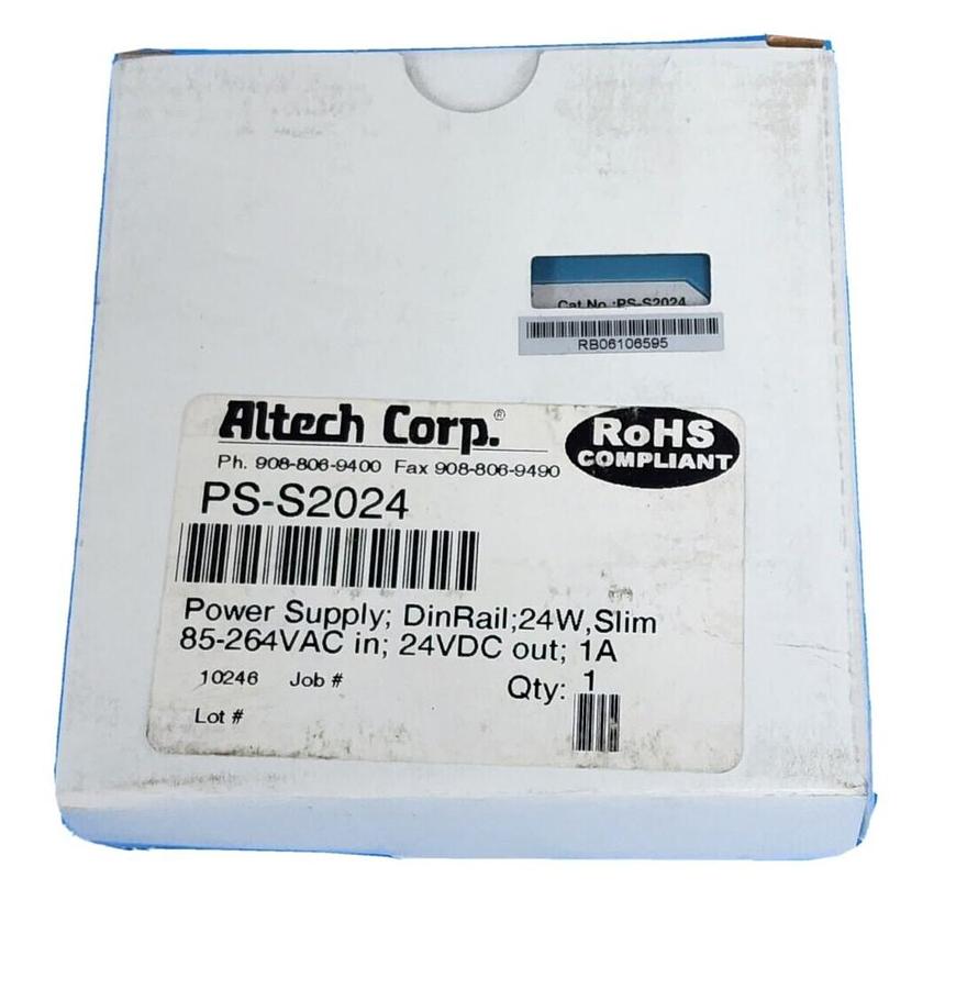 Used NIB ALTECH CORP. PS-S2024 POWER SUPPLY PSS2024, 24W, 24VDC