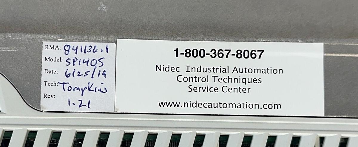 Used CONTROL TECHNIQUES SP1405 Unidrive AC DRIVE 380-480V 5HP 50-60Hz 3PH 10A REP