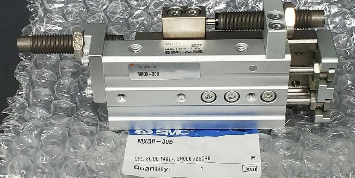 NEW SMC MXQ8-30B CYLINDER TABLE SLIDE SHOCK ABSORB MXQ830B