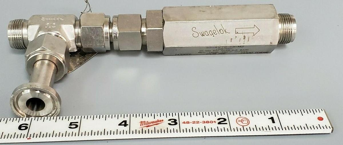 Used SWAGELOK SS-AVT8-S8-M2 STEAM TRAP 10-100 PSI SSAVT8S8M2, 0.68-6.8 BAR
