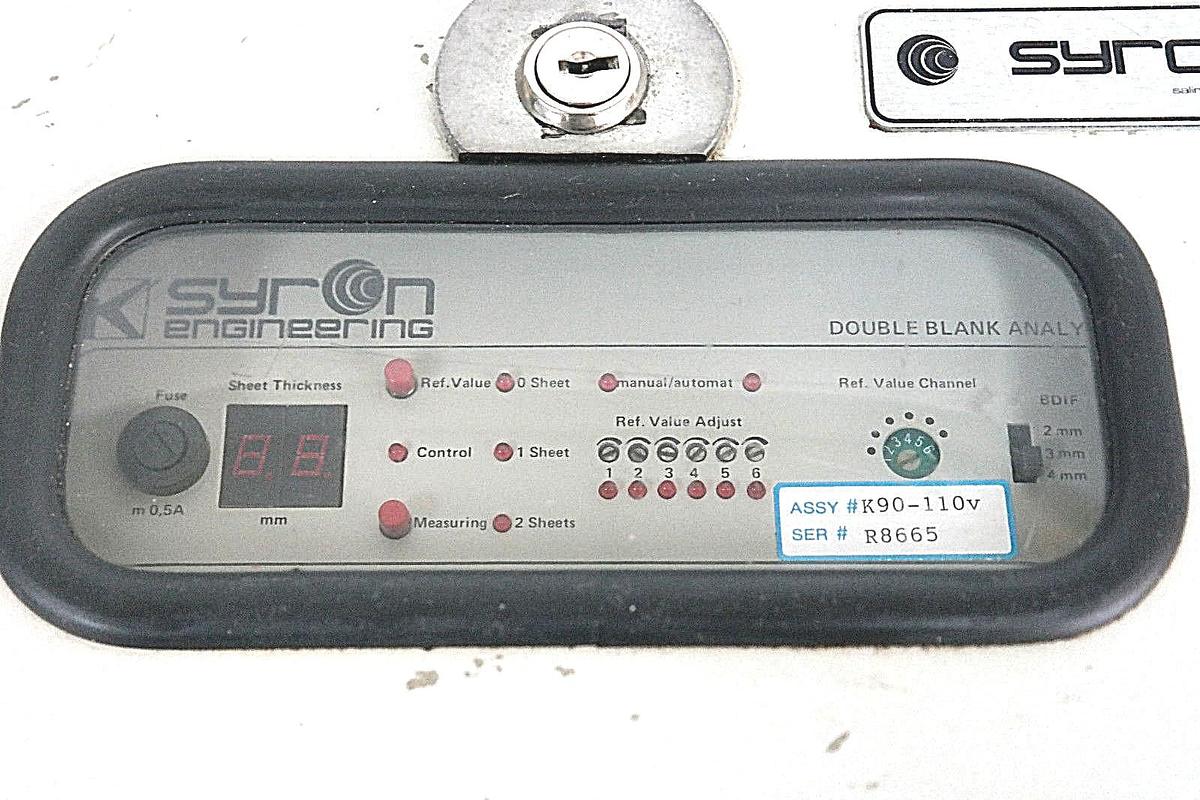 Used REPAIRED SYRON K90-110V DOUBLE BLANK ANALYZER K90110V