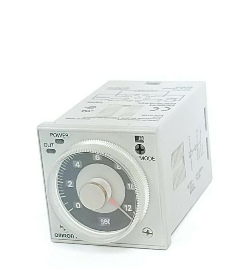Used OMRON H3CR-A8EL TIMER H3CRA8EL, 100 TO 240VAC, 0-12 SEC. H3CR