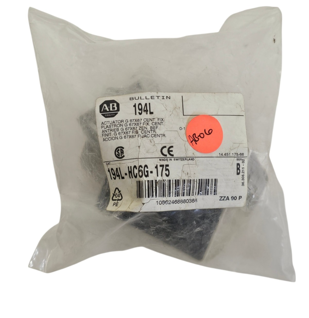 NEW ALLEN BRADLEY 194L-HC6G-175 ACTUATOR CONTROL AND LOAD SWITCH SER. B