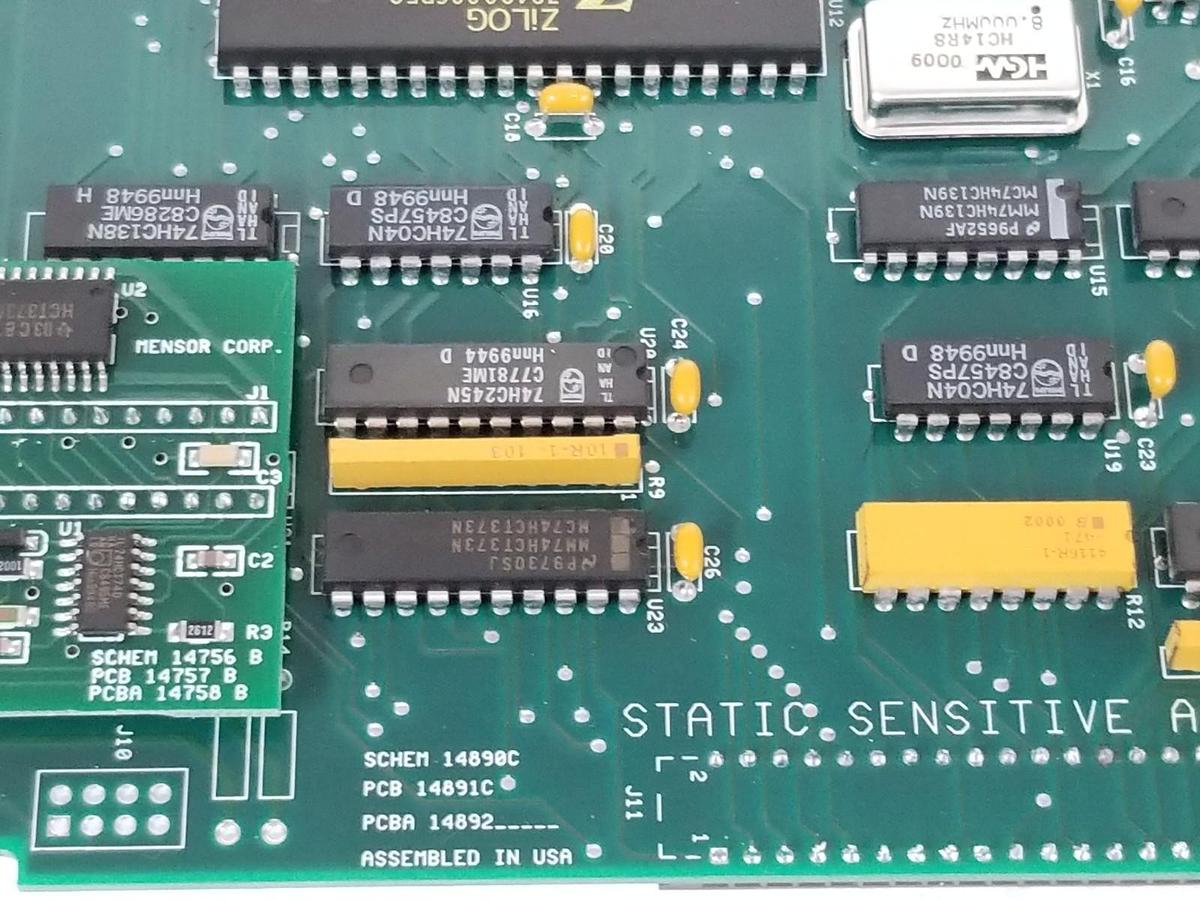 Used MENSOR CORP. 14890C MAIN CONTROL BOARD 14891C , 14757 , 14758