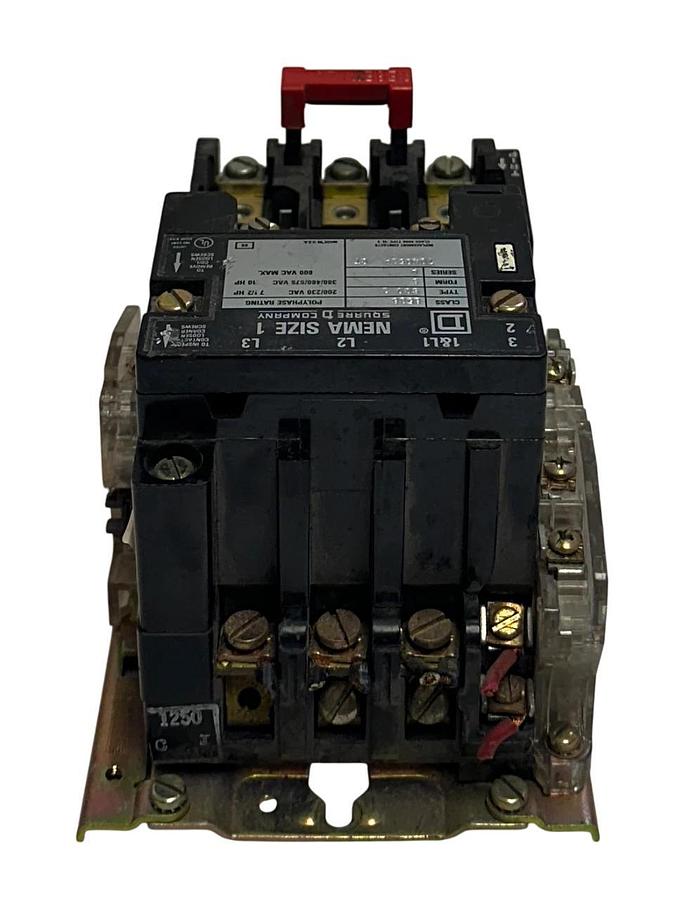 Used SQUARE D 8536-SCO-3 / 8536SCO3 NEMA SIZE 1 MAGNETIC STARTER FORM S SERIES A USNP