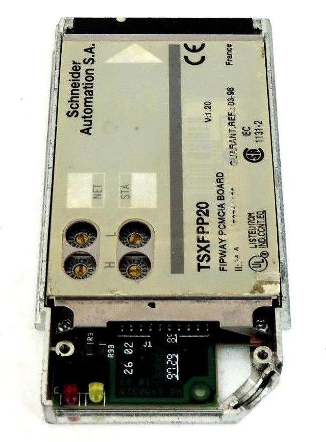 Used SCHNEIDER AUTOMATION TSXFPP20 FIPWAY PCMCIA BOARD V: 1.20