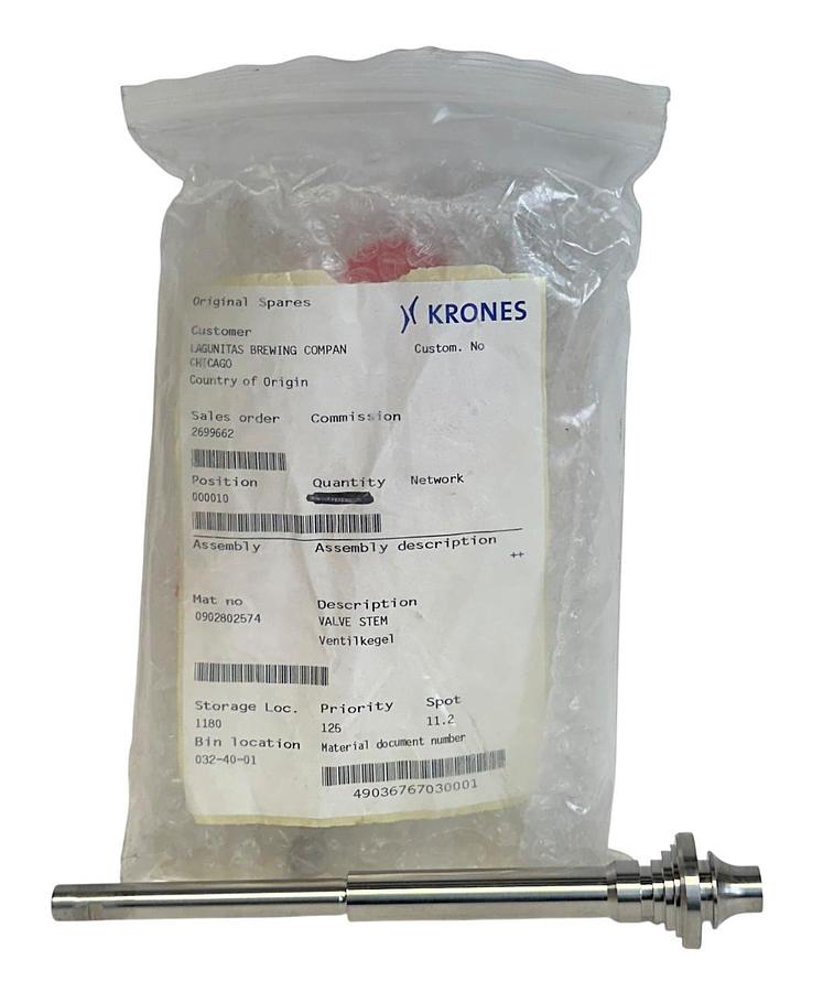 KRONES 0902802574 VALVE STEM OEM SPARE PART STAINLESS NSNP