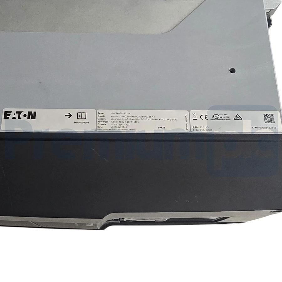 Used Eaton HMX34AG01621-N H-Max AC VFD Variable Frequency Drive 3Ph 480V 10HP USPI