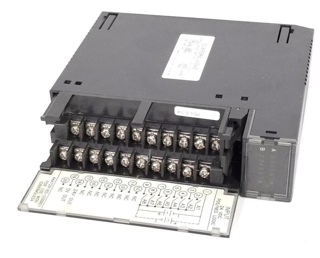 Used GE FANUC IC693MDL634B INPUT MODULE 24VDC, 8 PT POS/NEG FAST