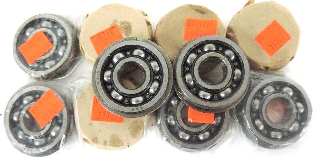 Used LOT OF 10 NEW SKF 6303-NRJ BEARINGS 17X47X14MM, 6306NRJ