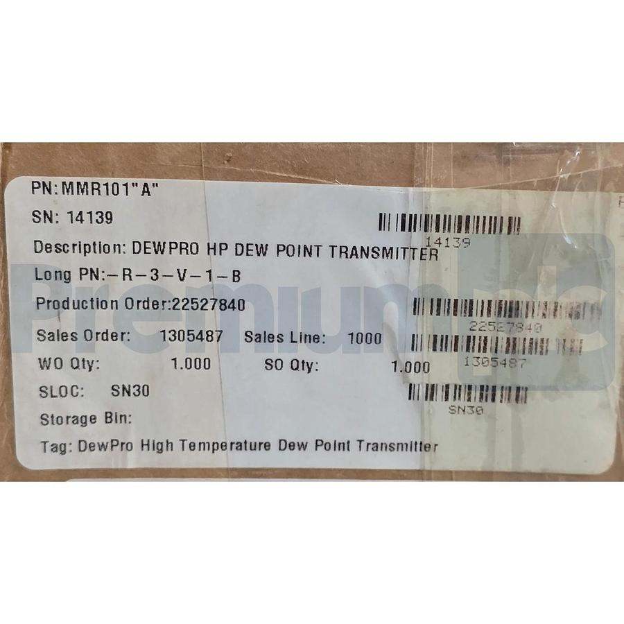 GE Sensing PANAMETRICS MMR101"A"-R3V1B DewPro HIGH TEMP MOISTURE TRANSMITTER 9"