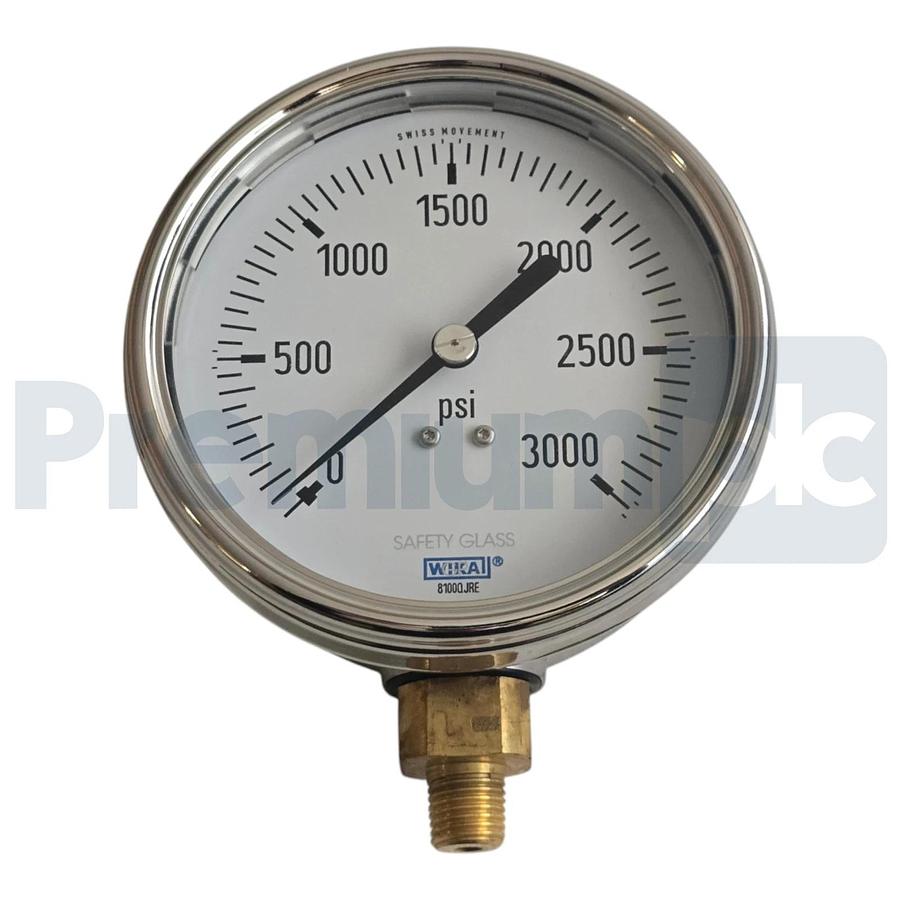 WIKA 4212151 Type 212.54 4" Industrial Pressure Gauge 3000 psi 1/4" NPT LM NSMP