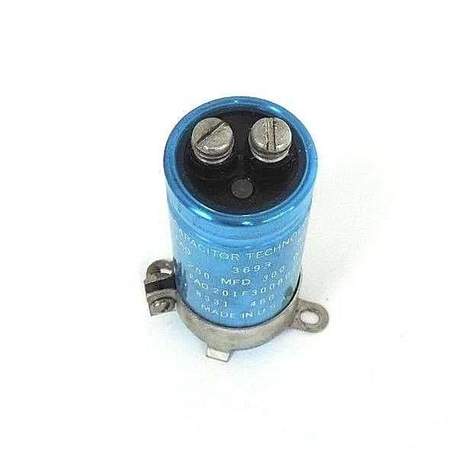 Used CAPACITOR TECHNOLOGY FAO 201F300BD1H CAPACITOR 200MFD, 300WVDC