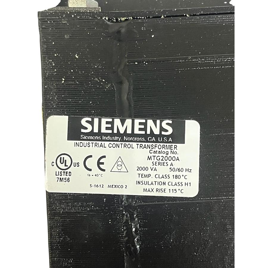 Used Siemens MTG2000A Industrial Control Transformer 2000VA 240/480V - NSNP