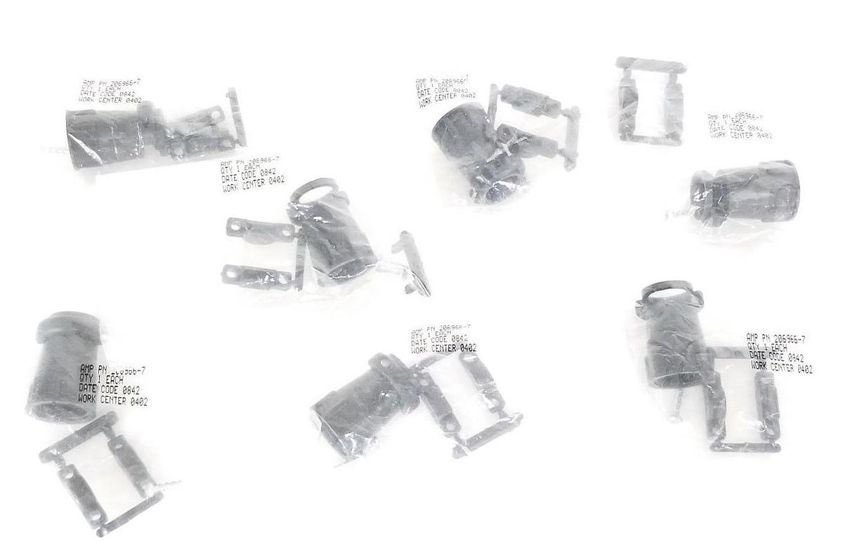 Used LOT OF 7 NEW AMPHENOL 206966-7 CABLE CLAMP ASSEMBLIES 2069667