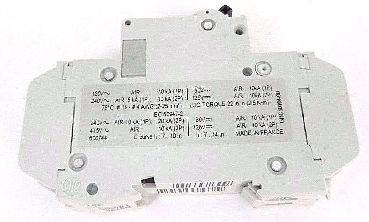 NIB SQUARE D MULTI 9 C60 MINIATURE CIRCUIT BREAKER 60106, 5A, 1POLE, C CURVE