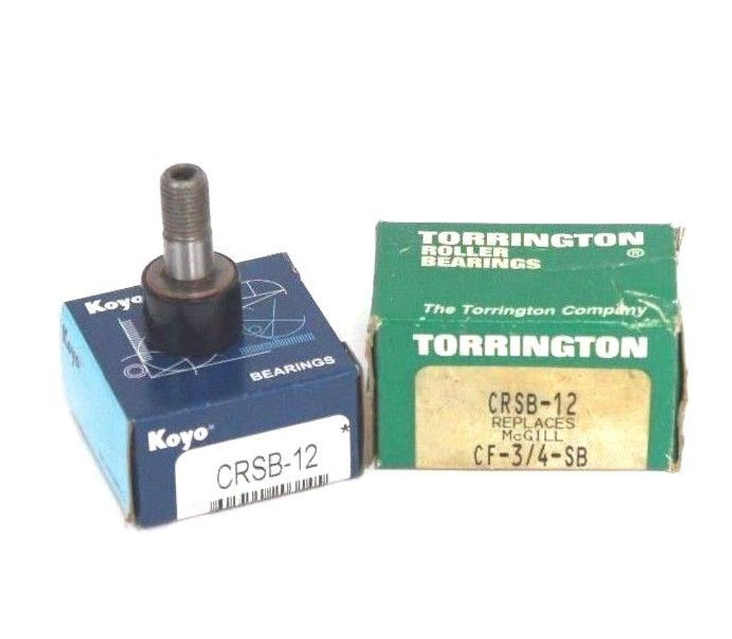Used LOT OF 2 NIB KOYO & TORRINGTON CRSB-12 CAM FOLLOWER BEARINGS CRSB12