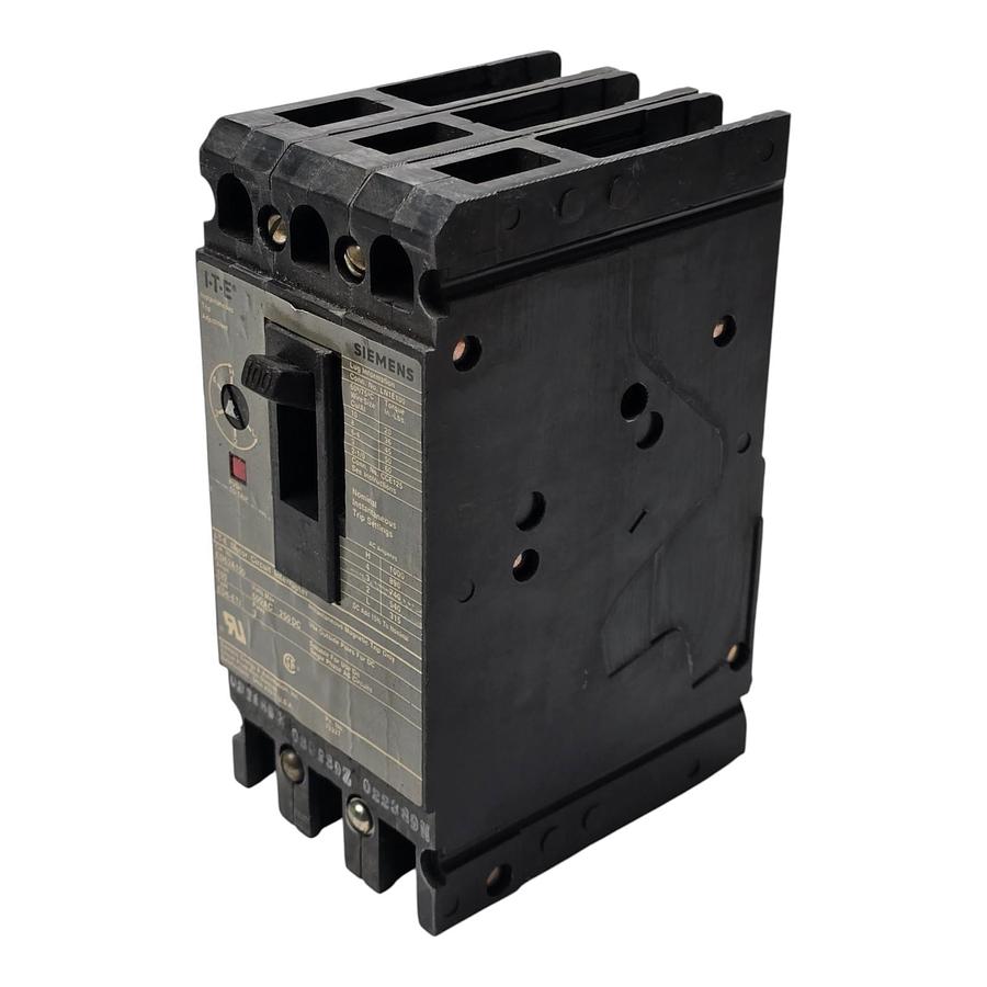 Used Siemens I-T-E ED63A100 Sentron Circuit Breaker | 100A 600V 3P | ED6-ETI w/Trip