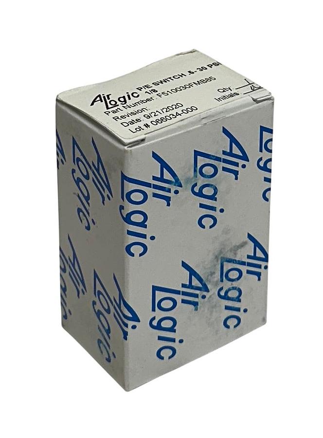 Used AIR LOGIC F510030FMB85 AIR PRESSURE P/E SWITCH .5-30PSI 1/8'' OEM NSMP