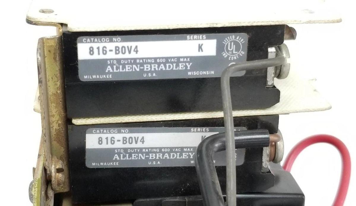 Used ALLEN BRADLEY 709-AOB103 NON-REVERSING STARTER SER. K SIZE: 0 W/ 70A86 COIL