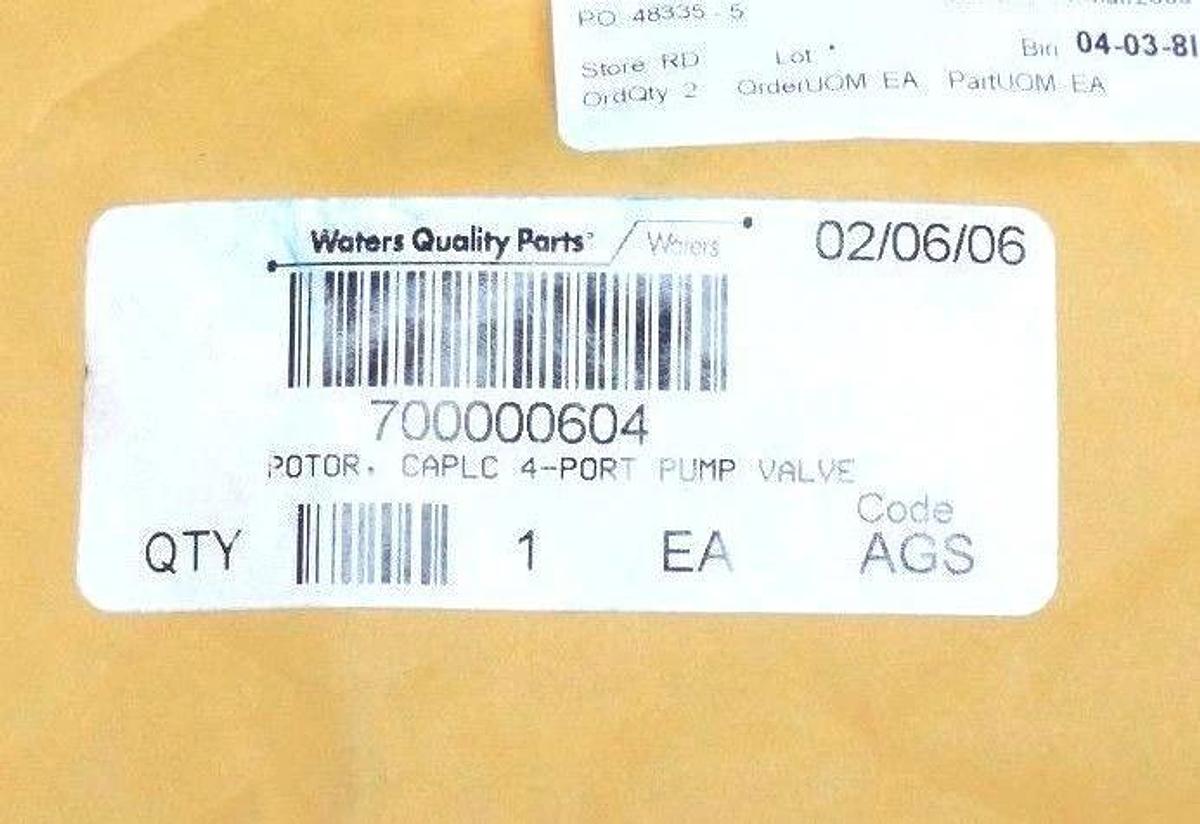 Used NEW SEALED WATERS 700000604 ROTOR CAPLC 4-PORT PUMP VALVE