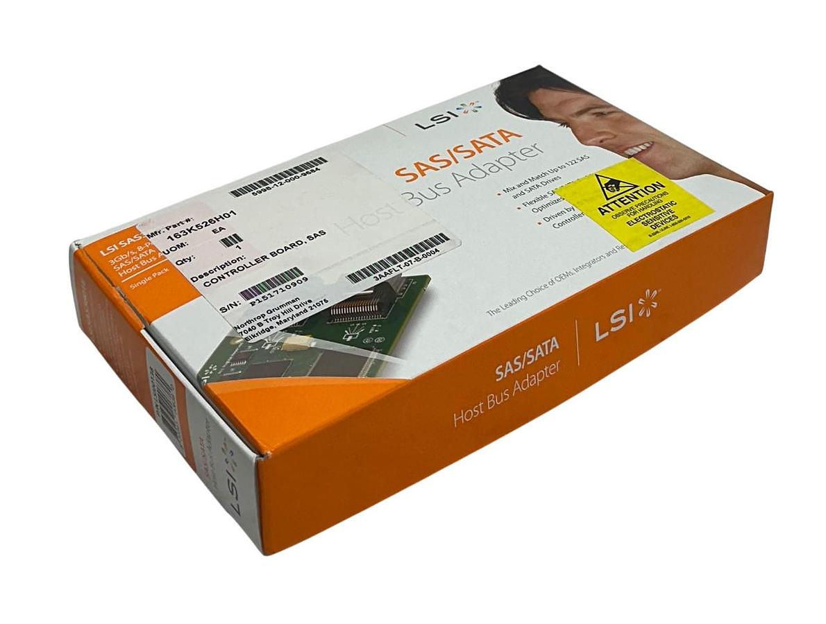 LSI SAS3801E SAS/SATA HOST BUS ADAPTER 3Gb/s 8-PORT LSI00138 SINGLE PACK NSMP
