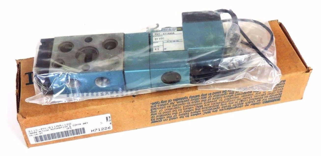 Used NIB MAC 811C-PM-611AA-122 SOLENOID VALVE 150PSI PME-611AAAA 811CPM611AA122