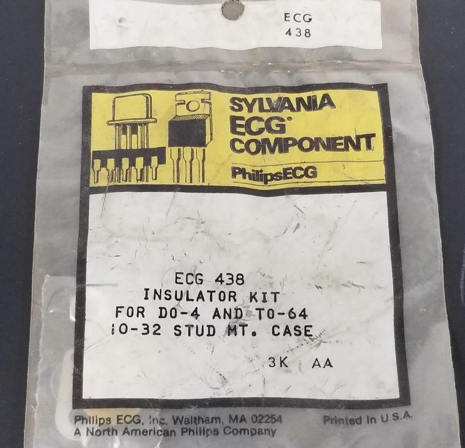 Used NEW SYLVANIA PHILIPS ECG 438 INSULATOR KIT ECG438