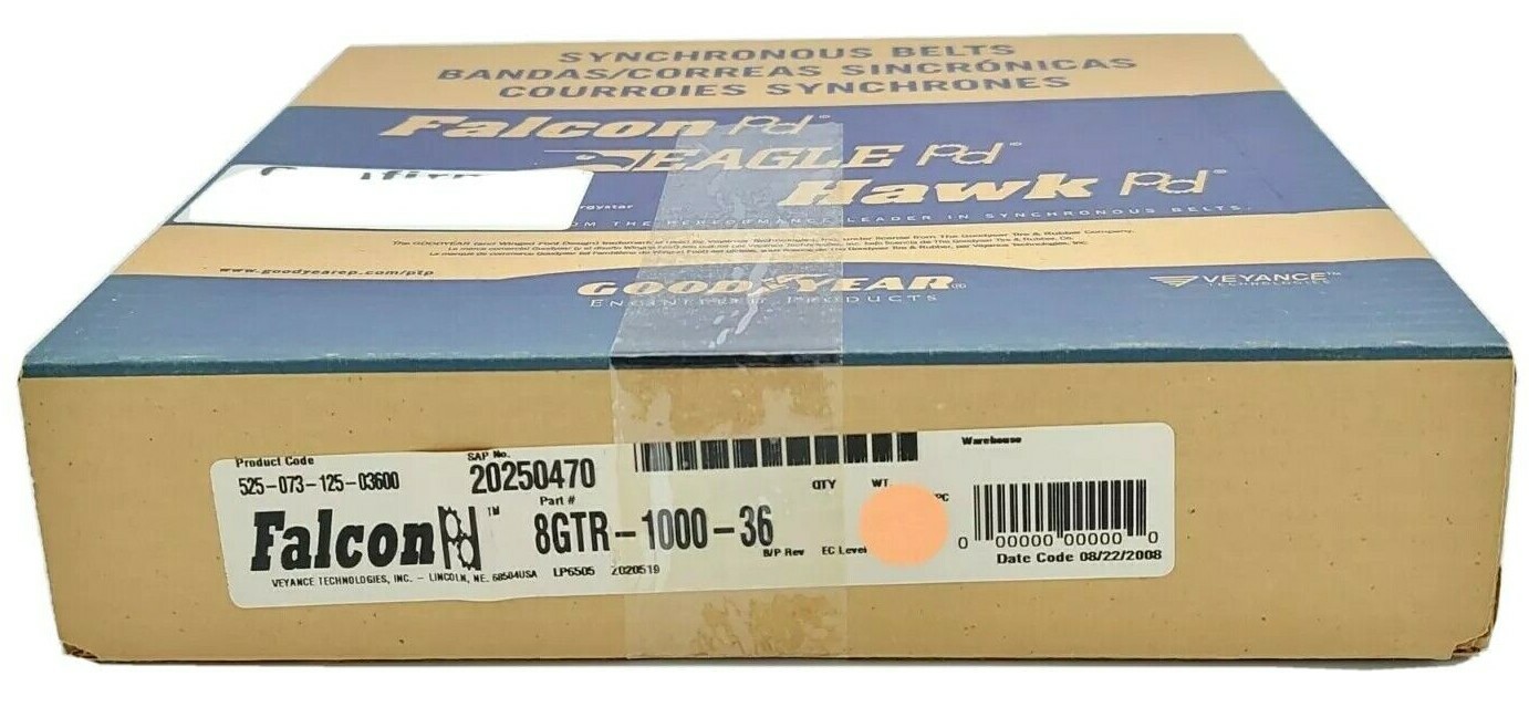 NIB GOODYEAR 8GTR-100-36 FALCON PD TIMING BELT 8GTR10036