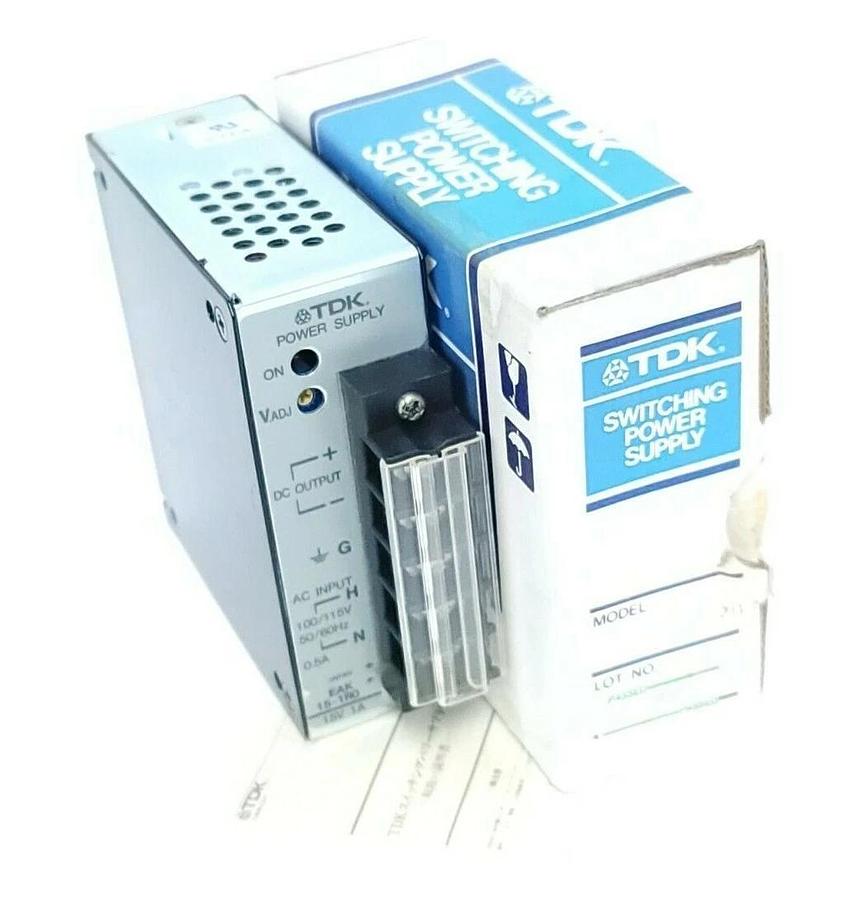 Used NIB TDK EAK-15-1R0 POWER SUPPLY EAK151R0 15V 1A