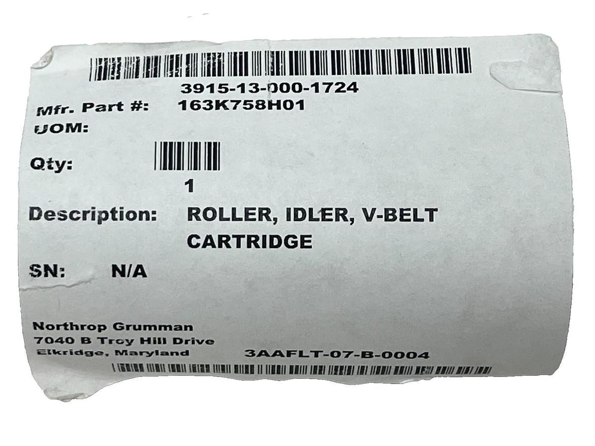 Conveyor V-Belt Cartridge Idler Roller 163K758H01 3915-13-000-1724 NEW SURPLUS