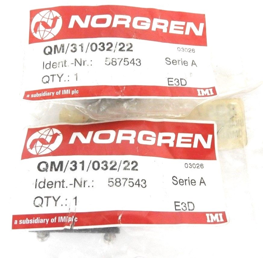 LOT OF 2 NEW NORGREN QM/31/032/22 MOUNTING BRACKETS 587543 SER. A