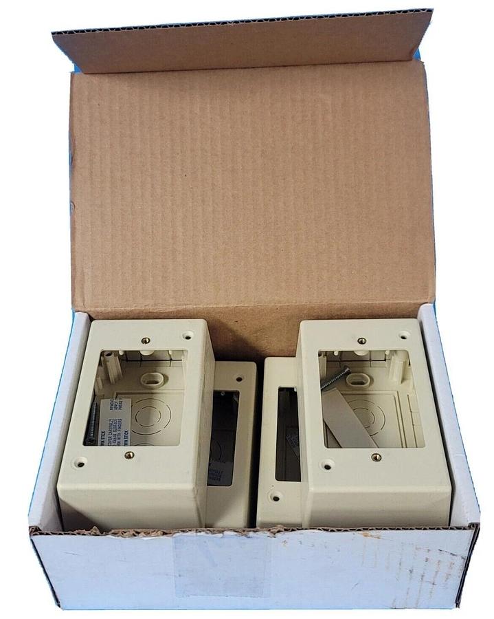Used LOT OF 24 NEW NSI LDJB-2LI JUNCTION BOXES COLOR: LIGHT IVORY DEPTH: 2''