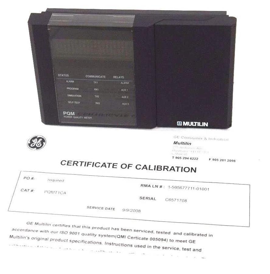 Refurbished GE MULTILIN PQMT1CA POWER QUALITY METER PQM - REPAIRED W/ CERTIFICATE