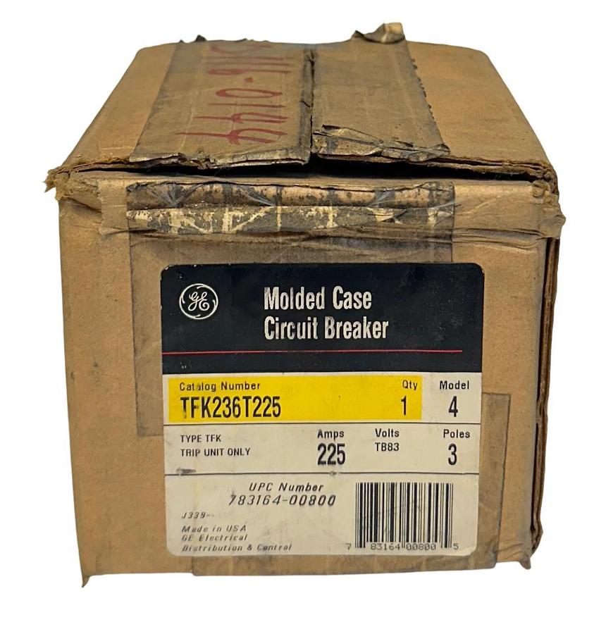 GENERAL ELECTRIC TFK236T225 TYPE TFK TRIP UNIT FOR CIRCUIT BREAKER 225A 3P NSMP