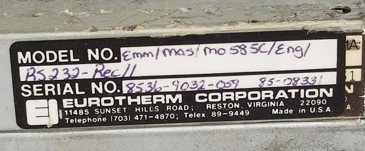 Used EUROTHERM EMM/MAS/M0585C/ENG/RS232/REC// PC MODULE MASTER