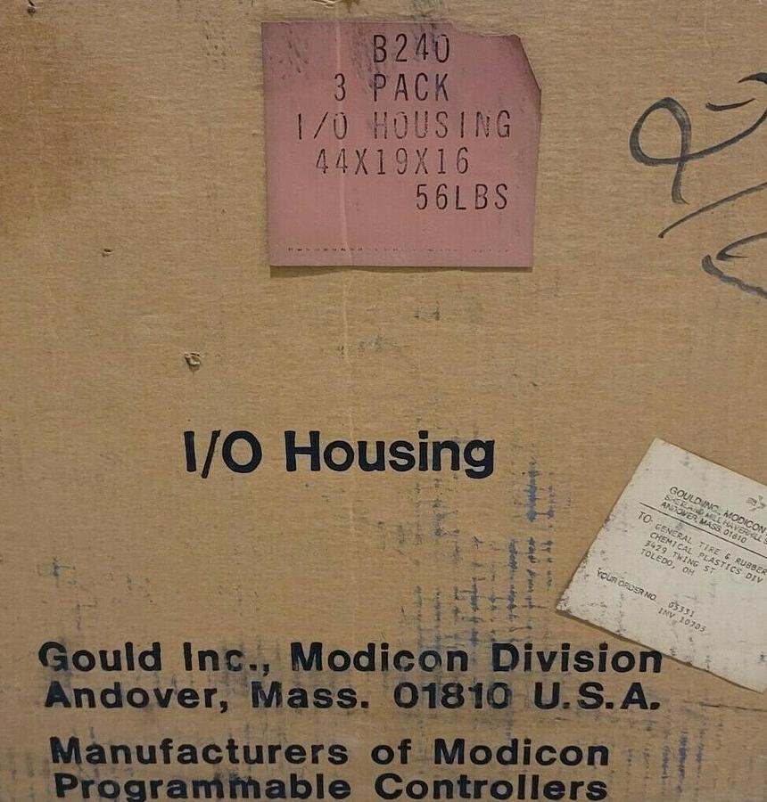 Used BOX OF 2 NEW GOULD MODICON AS-B240-000 RACK ASSEMBLY I/O HOUSINGS ASB240000