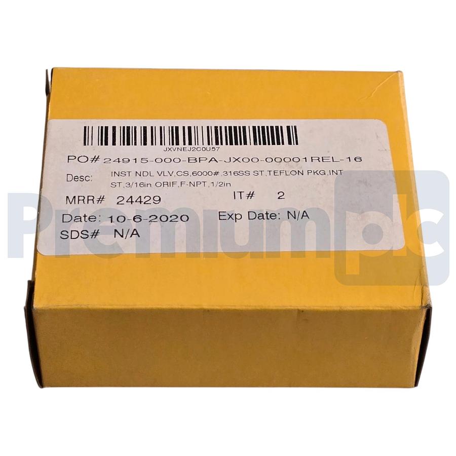 Used Lone Star by Parker PGI V-508P6P | V-508 Needle Valve 1/2" NPT Carbon Steel NEW