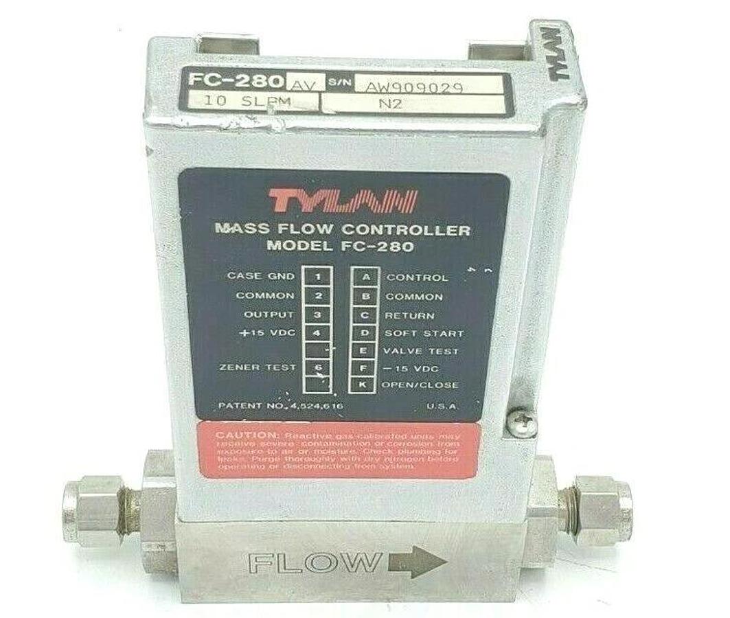 Used TYLAN FC-280AV 10 SLPM MASS FLOW CONTROLLER FC-280-AV-10SLPM-N2
