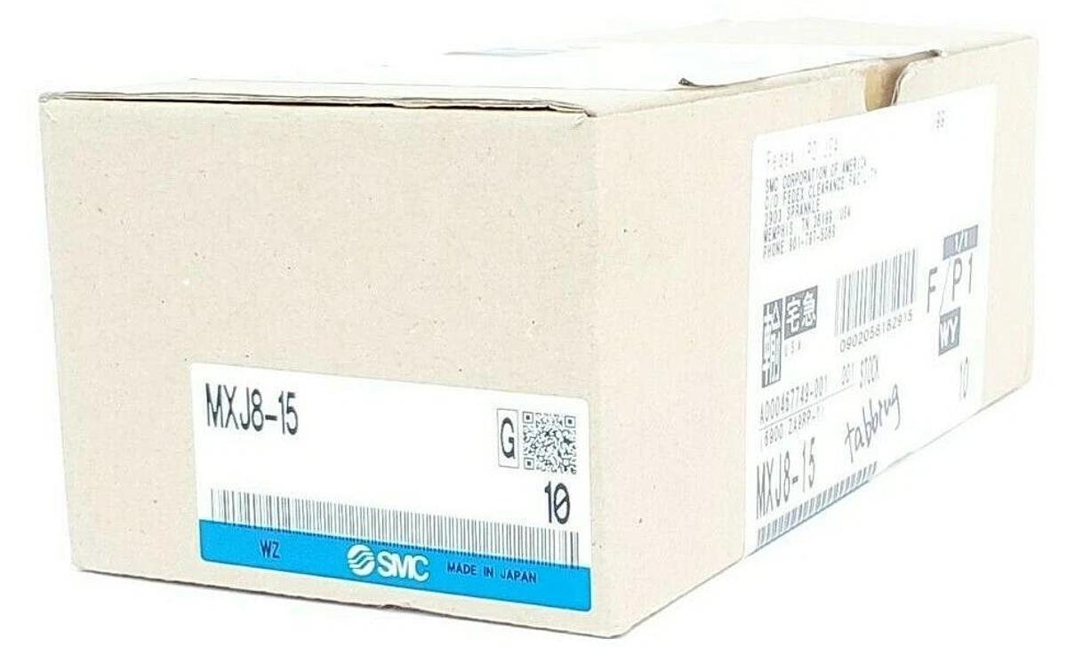 Used LOT OF 8 NEW SMC MXJ8-15 PRECISION AIR SLIDE TABLE CYLINDERS MXJ815