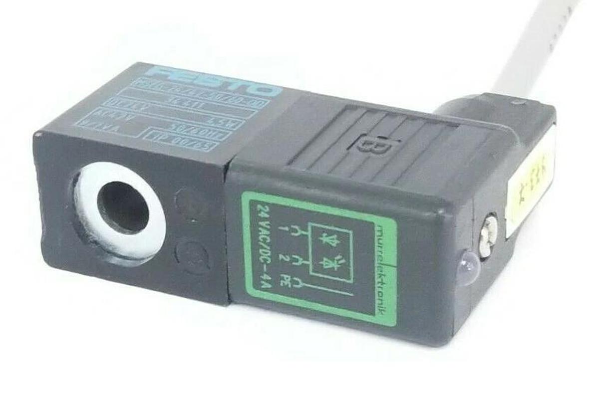 Used MURRELEKTRONIK 3124430 SOLENOID PLUG W/ FESTO MSFG-24/42-50/60-00 COIL 34-411