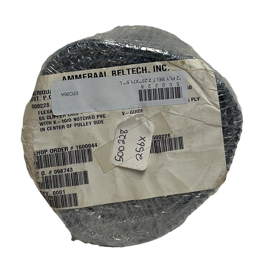 Used AMMERAAL BELTECH 500228 FLEXAM EM8/20+P6 BLUE 2.25'' WIDTH Belt V-Guide NSMP