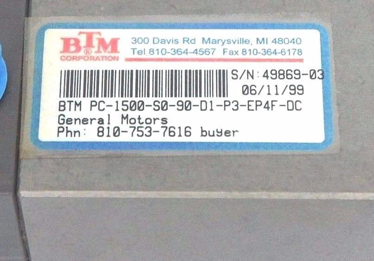 Used NEW BTM PC-1500-S0-90-D1-P3-EP4F-DC SENSOR CLAMP DES BALLUFF 516-542-BO-H