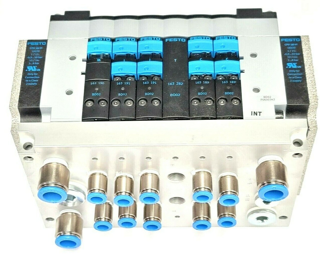 Used NEW FESTO CPV18-VI 10P-18-6B-FB-R-J-MJJTCC+PA VALVE TERMINAL MAT. NR. 18220