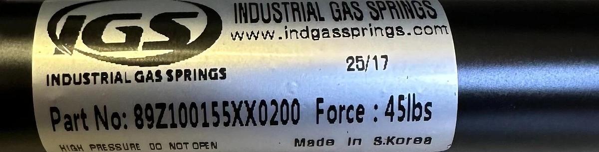 NEW IGS 89Z100155XX0200 INDUSTRIAL GAS SPRING 45lbs FORCE