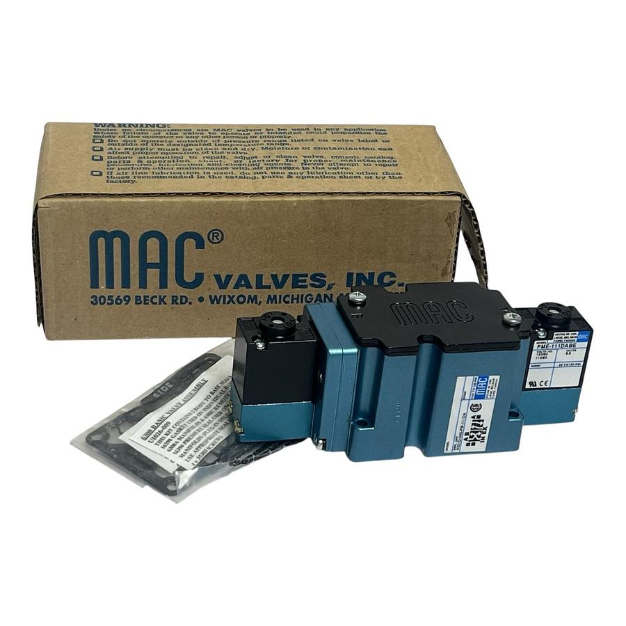 Mac 6321D-000-PM-111DA Solenoid Operated Pneumatic Valve PM-111DA 120VAC