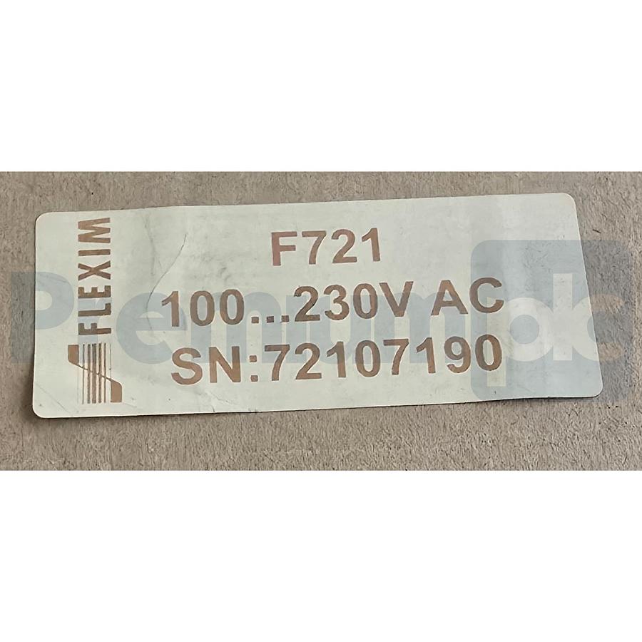 FLEXIM FLUXUS F721 ULTRASONIC FLOWMETER 2-CH TF7-F721GP-NN02A1-I2NNNND-MNNNN-EN
