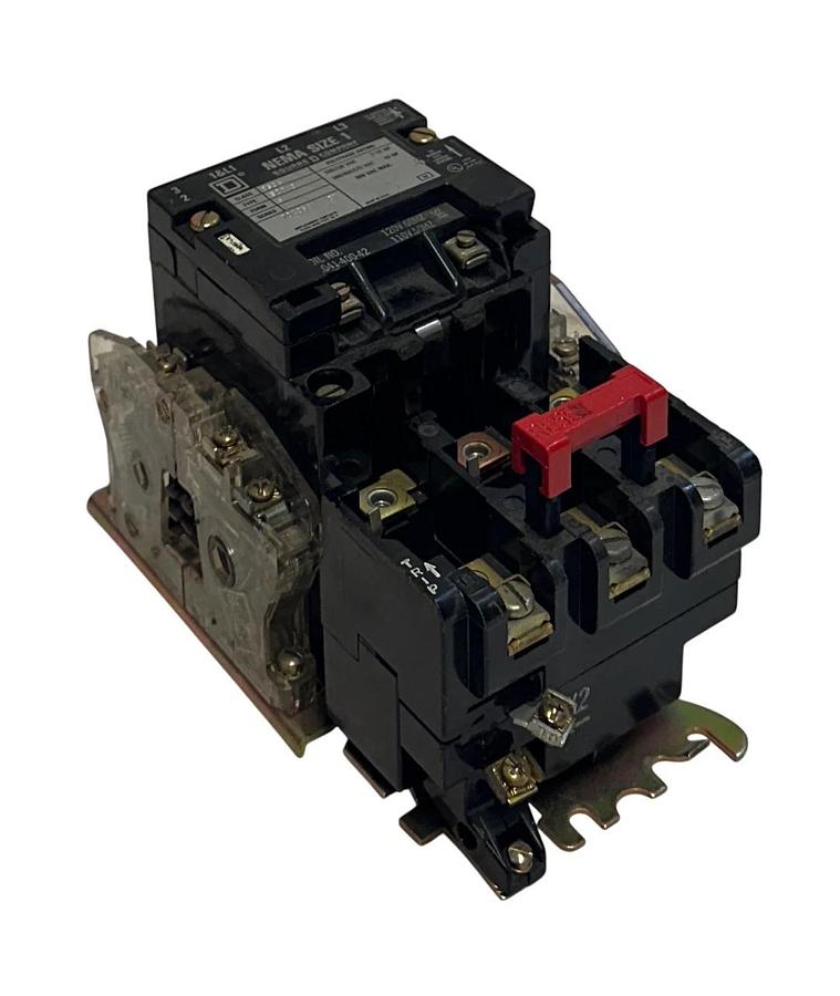 Used SQUARE D 8536-SCO-3 / 8536SCO3 NEMA SIZE 1 MAGNETIC STARTER FORM S SERIES A USNP
